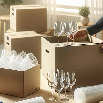Pack Wine Glasses for Moving
