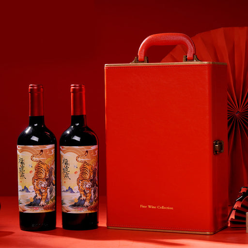 red wine box double bottle