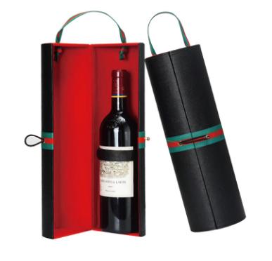 red wine gift box pu leather