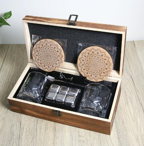 whiskey ice wine stone set